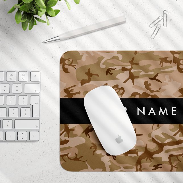 Desert Camouflage Pattern, Your name, Personalise Mouse Mat (Creator Uploaded)