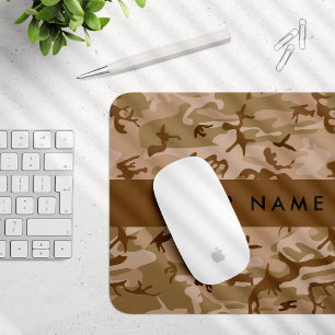 Desert Camouflage Pattern, Your name, Personalise Mouse Mat