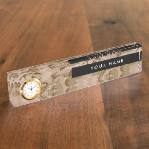 Desert Camouflage Pattern, Your name, Personalise Nameplate