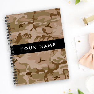 Desert Camouflage Pattern, Your name, Personalise Notebook