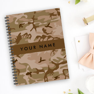 Desert Camouflage Pattern, Your name, Personalise Notebook