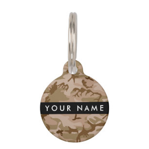 Desert Camouflage Pattern, Your name, Personalise Pet Tag