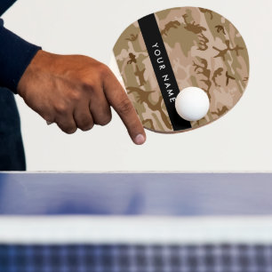 Desert Camouflage Pattern, Your name, Personalise Ping Pong Paddle