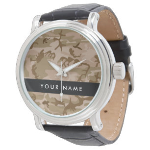 Desert Camouflage Pattern, Your name, Personalise Watch