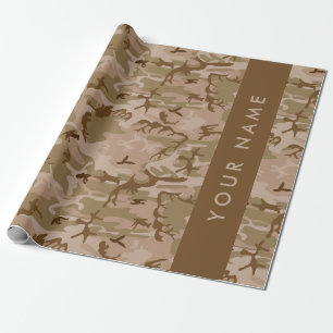 Desert Camouflage Pattern, Your name, Personalise Wrapping Paper