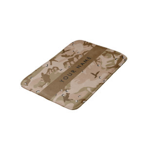 Desert Camouflage Pebbles, Your name, Personalise Bath Mat