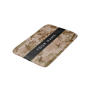Desert Camouflage Pebbles, Your name, Personalise Bath Mat