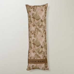Desert Camouflage Pebbles, Your name, Personalise Body Cushion