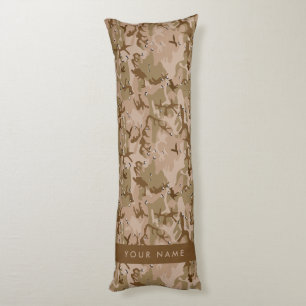 Desert Camouflage Pebbles, Your name, Personalise Body Cushion