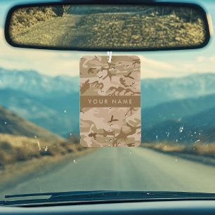 Desert Camouflage Pebbles, Your name, Personalise Car Air Freshener