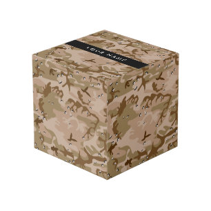 Desert Camouflage Pebbles, Your name, Personalise Cube