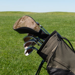Desert Camouflage Pebbles, Your name, Personalise Golf Head Cover