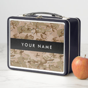 Desert Camouflage Pebbles, Your name, Personalise Metal Lunch Box