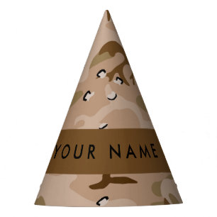 Desert Camouflage Pebbles, Your name, Personalise Party Hat