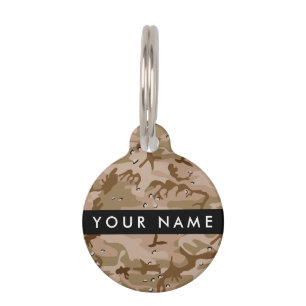 Desert Camouflage Pebbles, Your name, Personalise Pet Tag