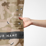 Desert Camouflage Pebbles, Your name, Personalise Scarf<br><div class="desc">Elegant,  stylish and sophisticated desert camouflage pattern in brown and green colour. This pattern is also known as chocolate-chip camouflage and cookie dough camouflage. Modern and trendy gift,  perfect for the military lover in your life. Personalise by adding your name,  nickname,  monogram or initials.</div>