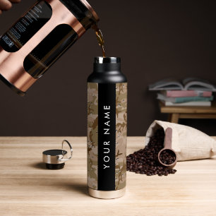 Desert Camouflage Pebbles, Your name, Personalise Water Bottle