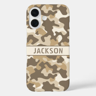 Desert Camouflage Personalised iPhone 16 Case