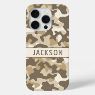 Desert Camouflage Personalized iPhone 15 Pro Case
