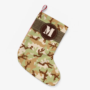 Desert camouflage small christmas stocking