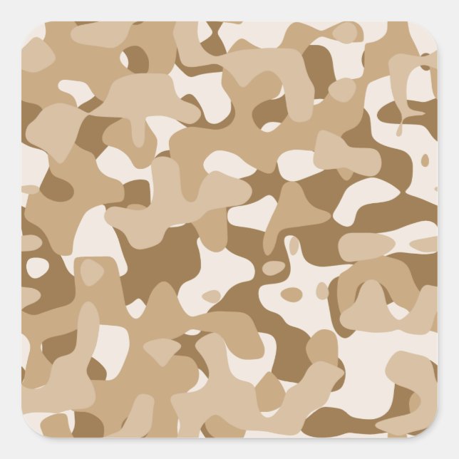 Desert Camouflage Square Sticker (Front)