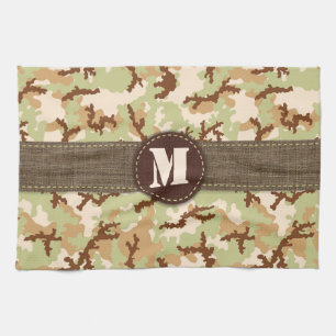 Desert camouflage tea towel