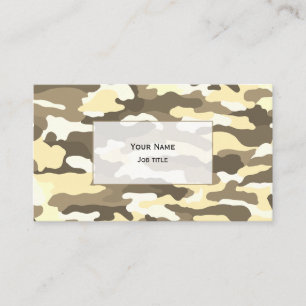 Desert Camouflage (transparent white) Business Card