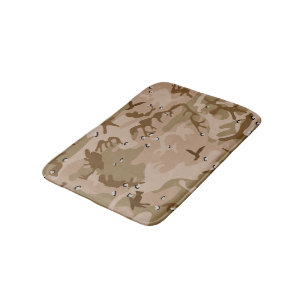 Desert Camouflage With Pebbles, Military, Army Bath Mat