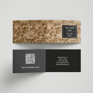 Desert Camouflage With Pebbles, Military, Army Business Card