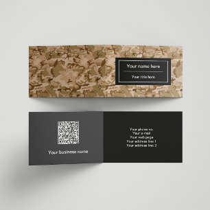 Desert Camouflage With Pebbles, Military, Army Business Card