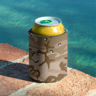 Desert Camouflage With Pebbles, Military, Army Can Cooler