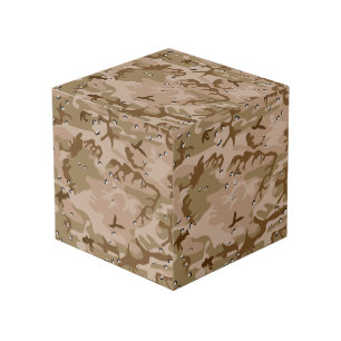 Desert Camouflage With Pebbles, Military, Army Cube