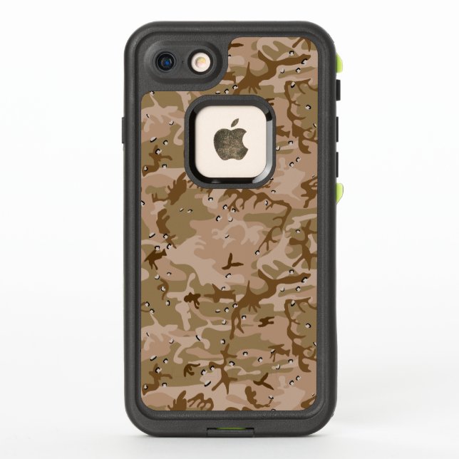 Desert Camouflage With Pebbles, Military, Army LifeProof iPhone Case (Back)