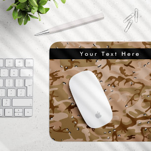 Desert Camouflage With Pebbles, Military, Army Mouse Mat