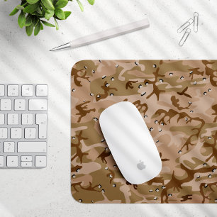 Desert Camouflage With Pebbles, Military, Army Mouse Mat