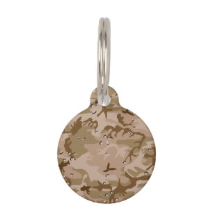 Desert Camouflage With Pebbles, Military, Army Pet Tag