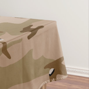 Desert Camouflage With Pebbles, Military, Army Tablecloth