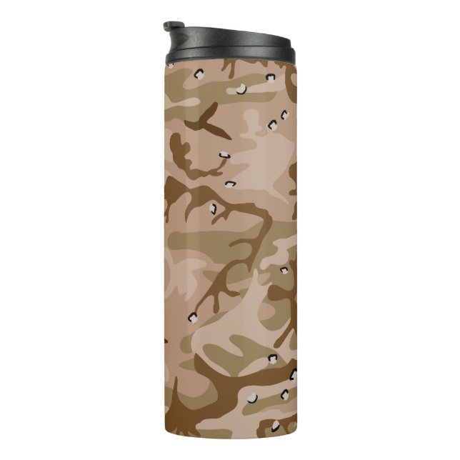 Desert Camouflage With Pebbles, Military, Army Thermal Tumbler (Rotated Right)
