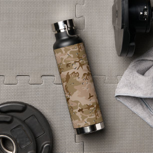 Desert Camouflage With Pebbles, Military, Army Water Bottle