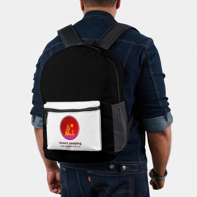 Desert Camping Where Sunscreen Fears To Go Desert  Printed Backpack (Insitu (Model))
