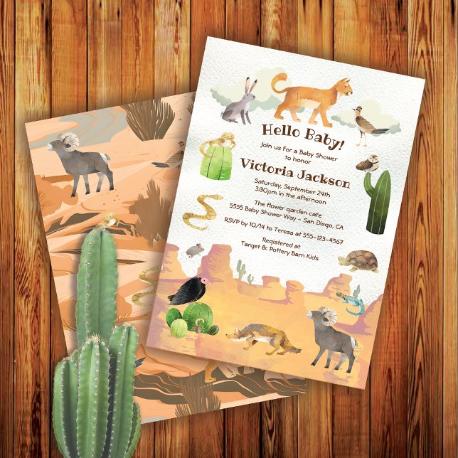 Desert Canyon Animals Baby Shower Invitation (Creator Uploaded)