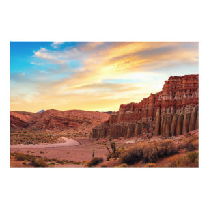 Desert Canyon Art Print   Southwest Sunset Decor