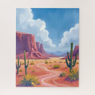 Desert Canyon   Cactus Nature Landscape Jigsaw Puzzle