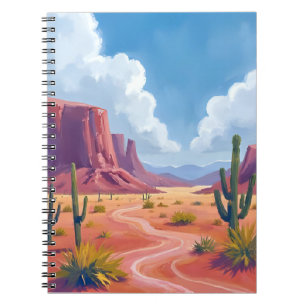 Desert Canyon   Cactus Nature Landscape Notebook
