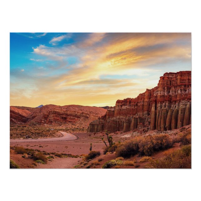 Desert Canyon Glossy Poster | Southwest Decor (Front)