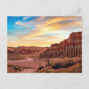 Desert Canyon Postcard   Southwest Sunset Art