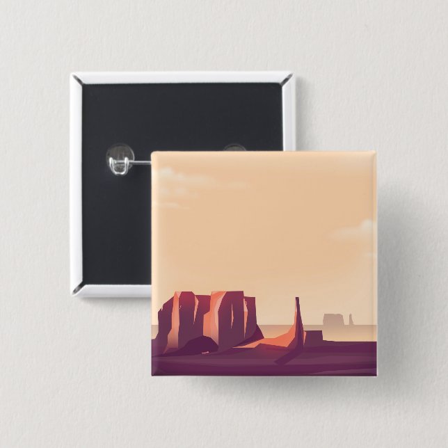 Desert Canyons 15 Cm Square Badge (Front & Back)