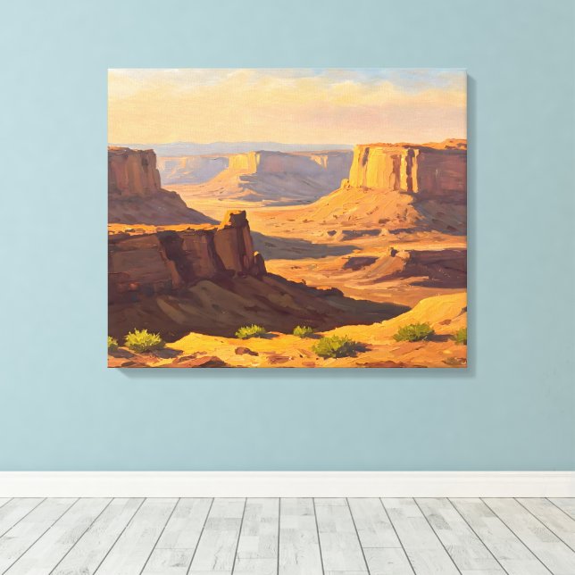 Desert Canyons Canvas Print (Insitu(Wood Floor))