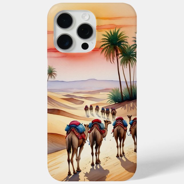 Desert Caravan at Sunset – Nomadic Adventure  Case-Mate iPhone Case (Back)
