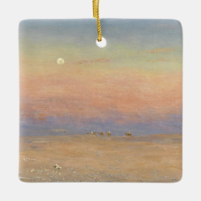Desert Caravan Ceramic Ornament (Front)